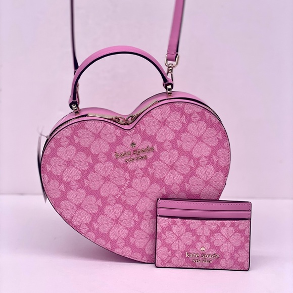 kate spade Handbags - Kate Spade Love Shack Spade Flower Heart Crossbody and Small Wallet Card Holder